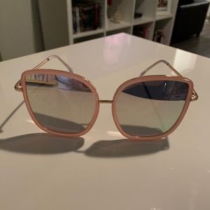 Torrid Pink Reflector Sunglasses - Gold hardware